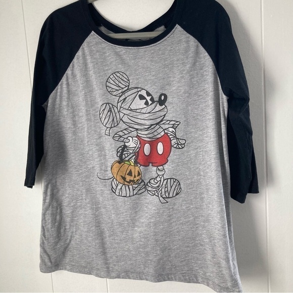 Disney Mickey Mouse Halloween Mummy w/ Pumpkin Shirt Girls Size XL 15-17 - Picture 3 of 6